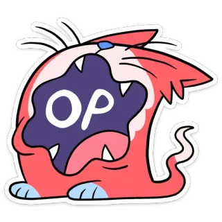 😀 da29c2df OP Monstre, Dessin animé, Drôle, Meme, Langue d'Internet telegram sticker