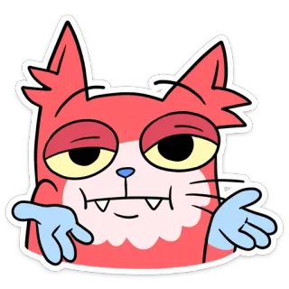 🤷‍♀ e0af0346 Dessin animé, Chat, Drôle, Endormi, Animal telegram sticker