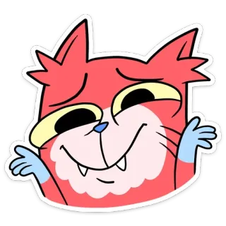 🤷‍♀ f1497adc chat, animal, dessin animé, autocollant telegram sticker