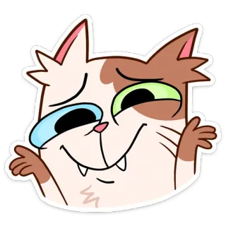 🤷‍♂ 0e587ca1 猫, 漫画, 可愛い, 動物, 面白い telegram sticker