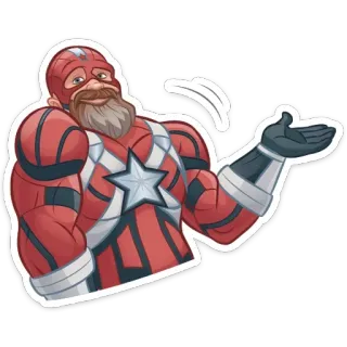 ☺️ 5a80a2cc Red Guardian เรดการ์เดียน, มาร์เวล, ซูเปอร์ฮีโร่, การ์ตูน, ตัวละคร, รัสเซีย telegram sticker