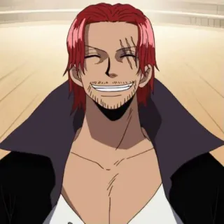 😁 140a7f3c Shanks One Piece แชงคส์, วันพีซ, อนิเมะ, ผมแดง, แผลเป็น, โจรสลัด telegram sticker