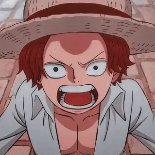 😡 28540e40 Shanks One Piece แชงคูส, วันพีซ, อนิเมะ, มังงะ, โจรสลัด, ผมแดง telegram sticker