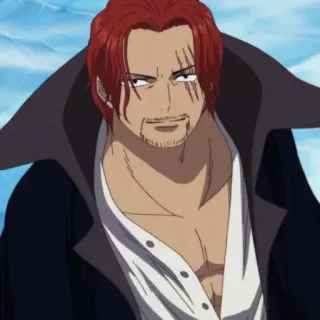 🙂 a7a23404 Shanks One Piece แชงคส์, วันพีซ, อนิเมะ, ผมแดง, โจรสลัด telegram sticker