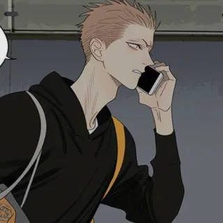 🏀 4bd97cac 애니메이션, 남자, 후드티, 캐릭터, 핸드폰 telegram sticker