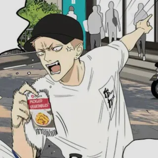 🦊 b8979e1f PICKLED VEGETABLES 음식, 절임 채소, 화난, 남자, 스티커 telegram sticker