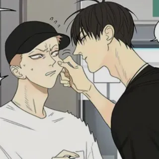 🍑 fc1641b4 남자, 소년, 만화, 애니메이션, 캐릭터, 친구 telegram sticker