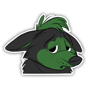 😔 62a6e0e1 chó, nhãn dán, hoạt hình, động vật, buồn, hình minh họa, linh vật telegram sticker