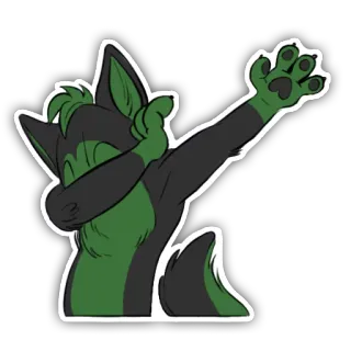 😆 cbd2c7d8 Sói, Furry, Dab, Động vật, Hoạt hình, Sticker telegram sticker