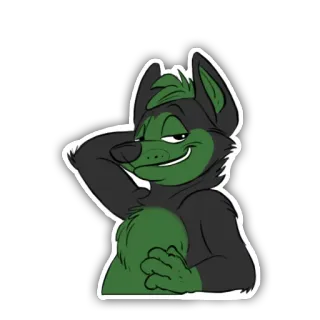 😜 f683d1d5 Furry, Nhân hóa, Động vật, Hoạt hình, Nhãn dán, Sói telegram sticker