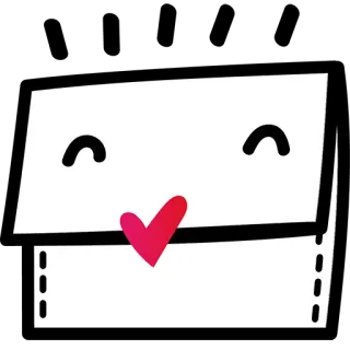 💌 d311e4a7 dễ thương, khuôn mặt, giấy, nhãn dán, hoạt hình, kawaii telegram sticker