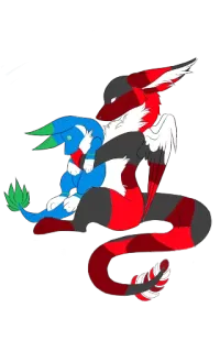 🤗 dc15799e Furry, Anthro, Sinh vật huyền ảo, Rồng, Ôm, Dễ thương telegram sticker