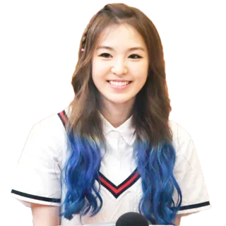 😁 414ce999 wanita, senyum, potret, rambut, orang telegram sticker