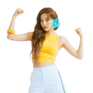 💪 4998d289 wanita, potret, orang, berpose, gadis, bunga, pakaian pantai telegram sticker