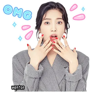 🍰 404dd651 OMG donna, sorpresa, shock, oh mio dio whatsapp sticker