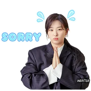 🍰 bf7db57f SORRY scusa, perdono, kpop, donna, rimpianto, carino, supplica whatsapp sticker