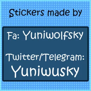🐺 4cb788db Stickers made by
Fa: Yuniwolfsky
Twitter/Telegram:
Yuniwusky telegram sticker