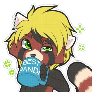 😑 581bc97a BEST PANDA Panda, Panda merah, Binatang, Lucu, Berbulu, Minuman, Mug telegram sticker