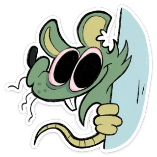 ⭐ 0353e6a6 крыса, мультфильм, животное, милый, наклейка, иллюстрация telegram sticker