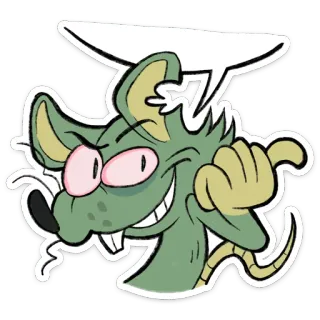 ⭐ 8c9f2bc4 крыса, мультфильм, животное, смешной, юмор telegram sticker
