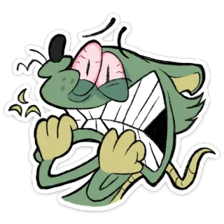 ⭐ bd24aa60 мультфильм, крыса, смешной, обкуренный, персонаж, животное telegram sticker