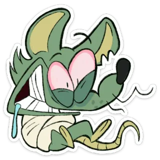 ⭐ cc5ab383 крыса, мультик, животное, наклейка telegram sticker