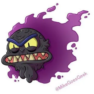 ☄ 282a76af @MikeGoesGeek 卡通, 角色, 紫色, 幻想, 怪物, 动画, 生物 telegram sticker