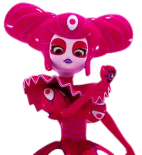 🃏 ffa53e70 animasi, penjahat, kartun, merah, wanita whatsapp sticker