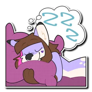 💤 6d1a109f ZZZ dormire, sognare, sonno, zzz, cartone animato, animale, rilassante telegram sticker