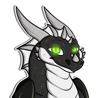 😃 975958cf 龙, 兽人, 毛茸茸, 爬行动物, 卡通, 幻想 telegram sticker