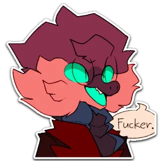 👌 f687b698 Fucker. Kraftausdruck, beleidigend, Schimpfwort, Cartoon, Beleidigung telegram sticker