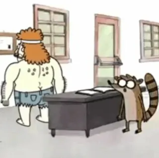 👾 37319163 Rigby Regular Show cartoni animati, animazione, Regular Show telegram sticker