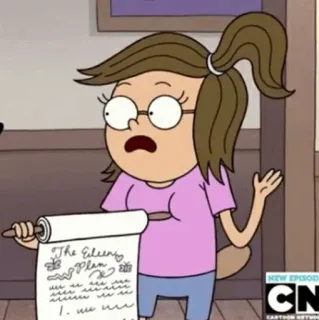 👾 a173a2cd Eileen Regular Show The Eileen Plan Cartone animato, Piano, Personaggio, Eileen, Regular Show telegram sticker