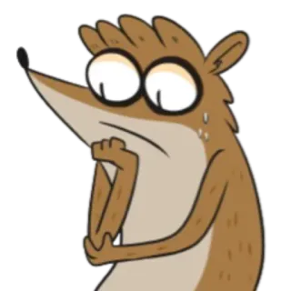😳 3a80f6e6 Rigby Regular Show การ์ตูน, แอนิเมชั่น, ริกบี, เรกิวลาร์โชว์, ตัวละคร telegram sticker