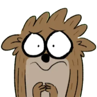 😥 dee9d001 Rigby Regular Show ริกบี, Regular Show, การ์ตูน, เศร้า, กังวล telegram sticker