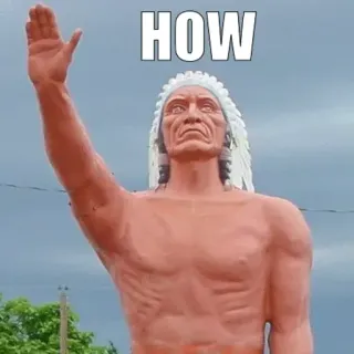 ✋ 2d81f025 HOW Statue, Häuptling, Indianer, Indianer, Kopfschmuck telegram sticker