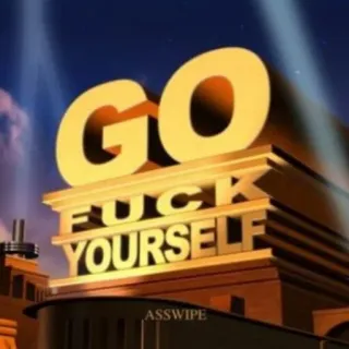 📽 76711d47 GO FUCK YOURSELF beleidigend, schimpfwörter, unhöflich, beleidigung telegram sticker