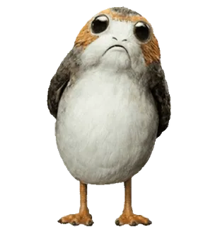 🐥 3398f296 Porg Star Wars porg, Star Wars, binatang, burung, imut whatsapp sticker