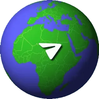 🌏 3c925ad9 globe, bumi, dunia, peta, afrika, pesawat kertas, telegram whatsapp sticker