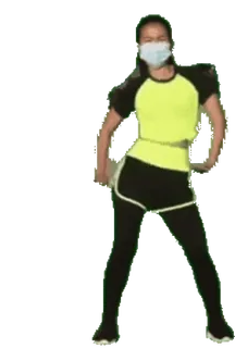 💃 572d532e wanita, masker, kebugaran, olahraga, kesehatan, kesejahteraan whatsapp sticker