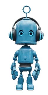 🕺 ab91013b robot, biru, headphone, android, teknologi, lucu, mainan whatsapp sticker