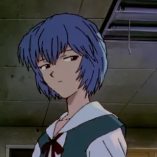 💙 bef6fbd2 Rei Ayanami Neon Genesis Evangelion anime, rei, ayanami, evangelion, ausdruckslos, mädchen telegram sticker