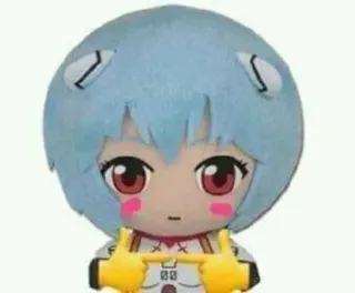 💙 df694126 Rei Ayanami Neon Genesis Evangelion Rei, Ayanami, Evangelion, Anime, Chibi, Puppe telegram sticker