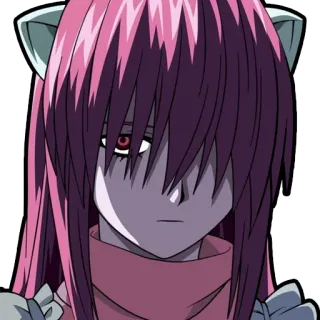 😠 32c25741 动漫, 女孩, 粉色头发, 猫耳 telegram sticker