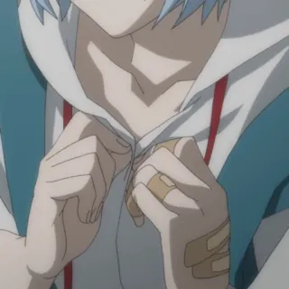 🤍 2f69ea0b アニメ, 包帯, キャラクター, イラスト, アート, パーカー, 漫画 telegram sticker