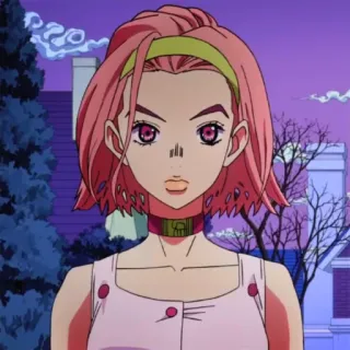 🍡 25437055 Reimi Sugimoto JoJo's Bizarre Adventure 动漫, 角色, 粉色头发, 杉本铃美, JOJO的奇妙冒险 telegram sticker