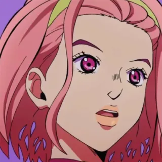 🍡 297f9f38 动漫, 粉色头发, 女性, 卡通, 肖像 telegram sticker