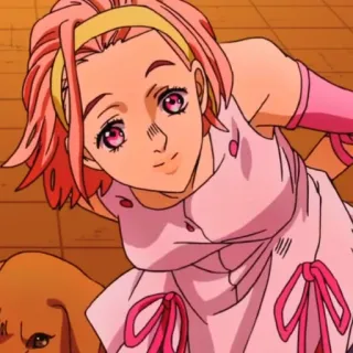 🍡 6553d908 动漫, 粉色头发, 卡通, 狗, 角色 telegram sticker