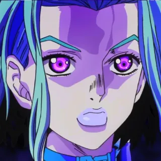 🍡 dbc31c9d Yukako Yamagishi JoJo's Bizarre Adventure 动漫, 漫画, 山岸由花子, JoJo的奇妙冒险, 角色, 紫色 telegram sticker