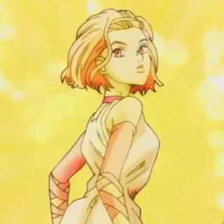 🍡 f5c7b470 动漫, 女性, 金发, 漫画, 插画, 卡通, 角色 telegram sticker